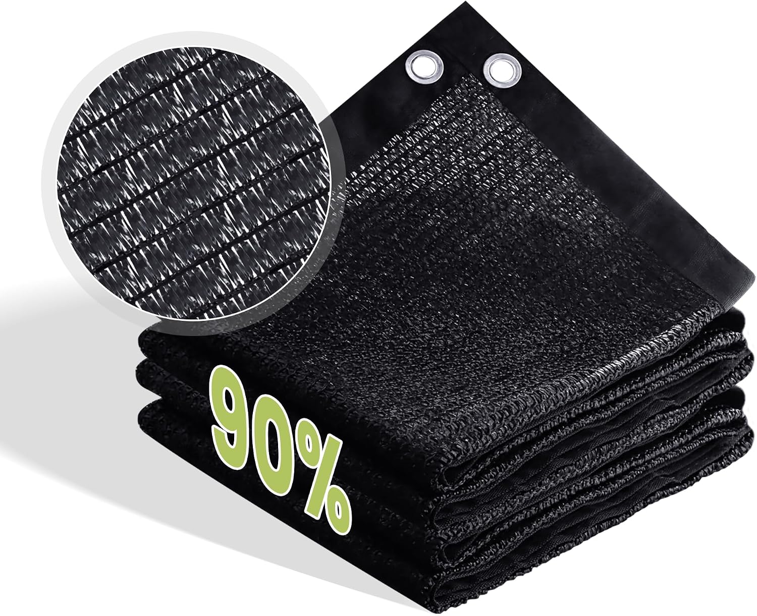 90% Customized Size Shade Cloth, 14x20FT Durable Black Mesh Trap with Every 3 FT Grommet, Sun Shade Fabric Netting for Patio Garden Pergola Cover Canopy