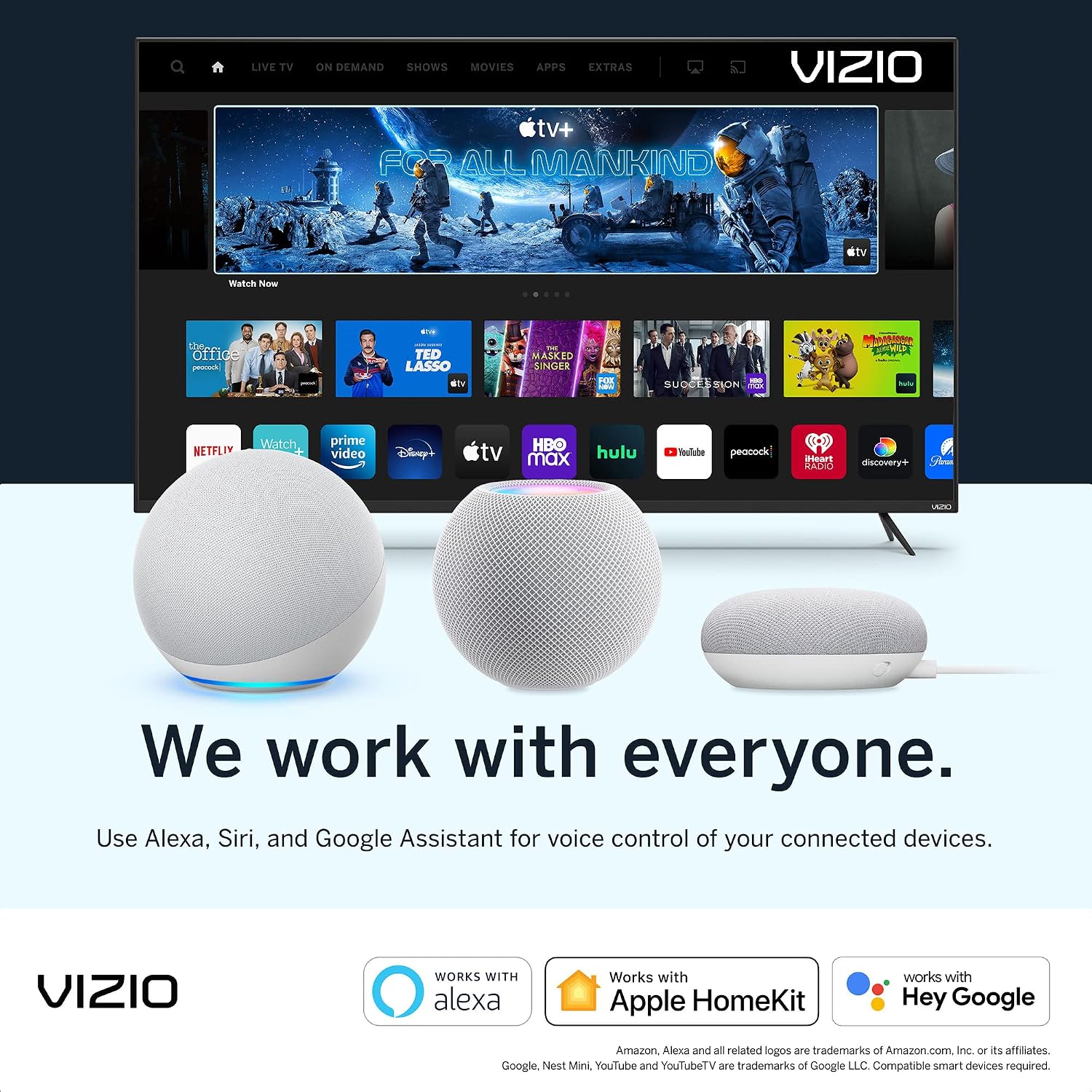 VIZIO 65-Inch M-Series 4K QLED HDR Smart TV w/Voice Remote, Dolby Vision, HDR10+, Alexa Compatibility, M65Q7-J01, 2021 Model