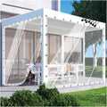 Waterproof Tarpaulin Heavy Duty 0.12mm PE Tarpaulin, Transparent Tarpaulin with Rustproof Grommets, for Pergola, Porch, Gazebos, Customizable(20x20'/6x6m)