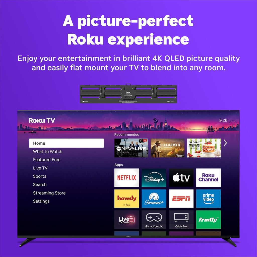 Roku Smart TV - 55-Inch Pro Series QLED RokuTV & TV Wall Mount Bundle