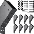 AJOVW-8 PCE 45 Degree Angle Support Bracket for 2''x4'' Supporting Wooden Posts (Actual Size: 1.5''x3.5'') for Gazebos, Garages, Decks, Stables, Sheds, Patio and DIY Basketball Frame Scenes