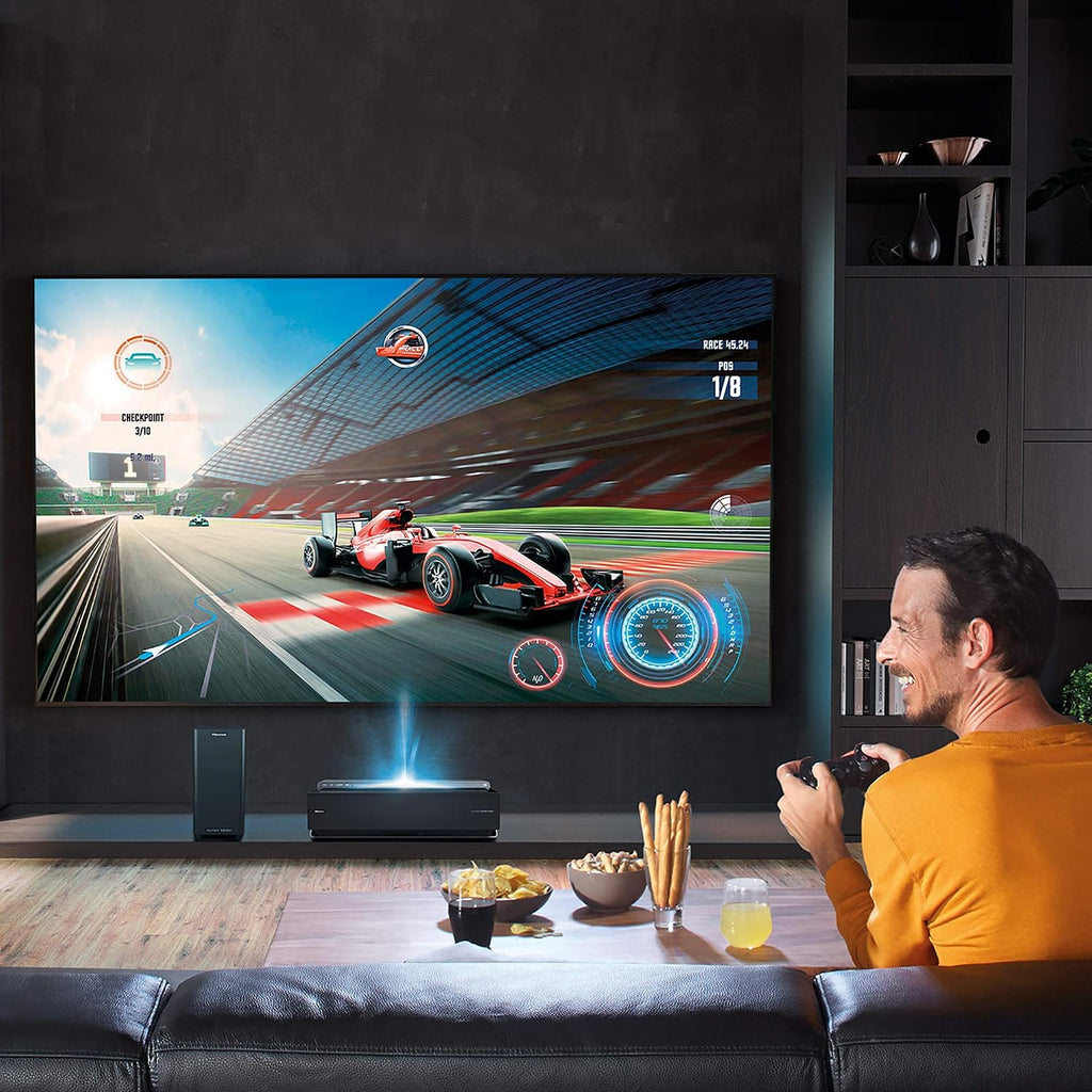Hisense 120L10E 120-Inch 4K UHD Smart Laser Projector TV with Screen and 2.1 Audio System (2019) (Renewed)