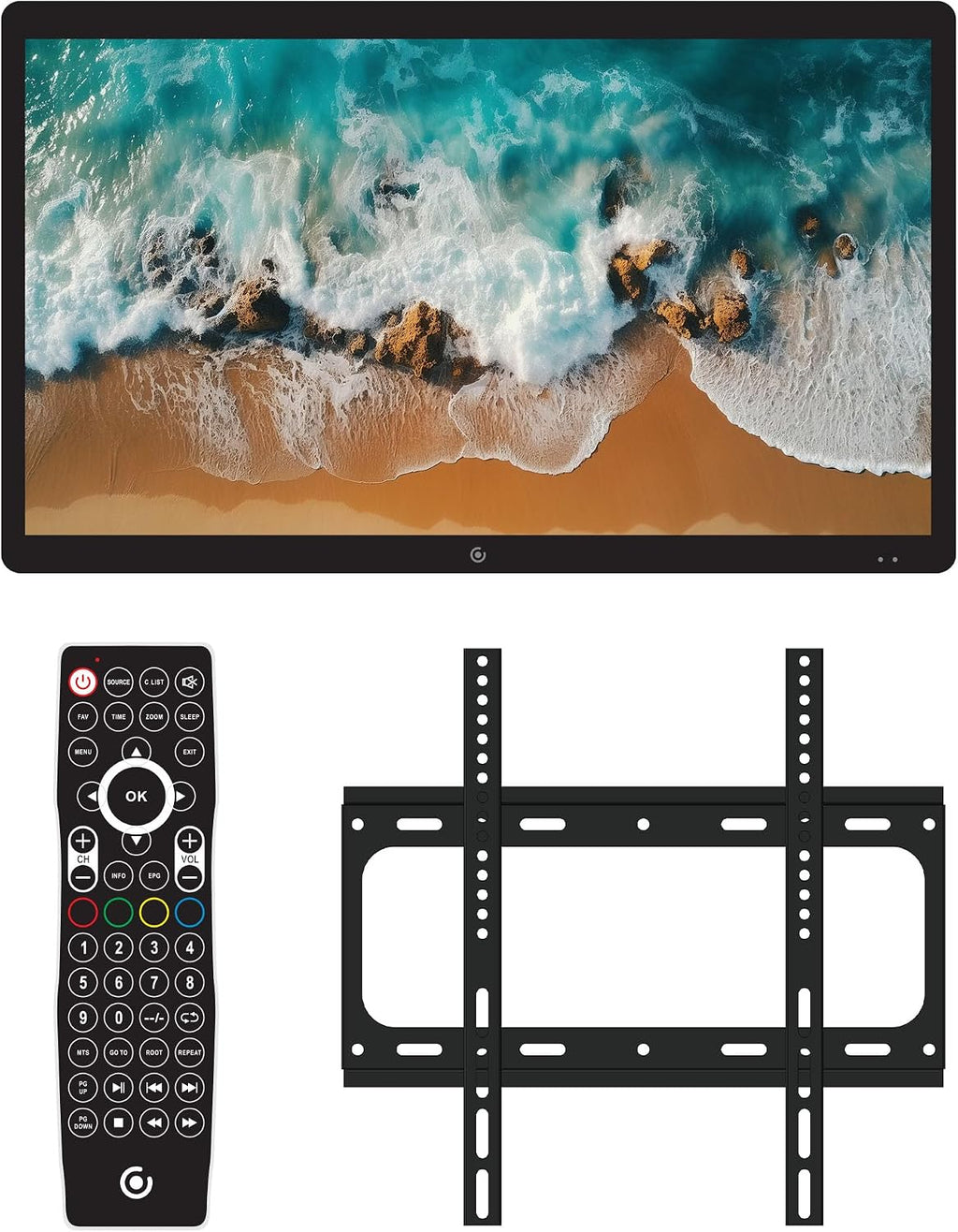 43 Inch Outdoor TV for Patio, Backyard, Porch, and Deck, 4K UHD HDR LED Weatherproof, 700-Nit Partial Sun Display, IP55 Rated, Wall Mount & IPX55 Waterproof Remote Included