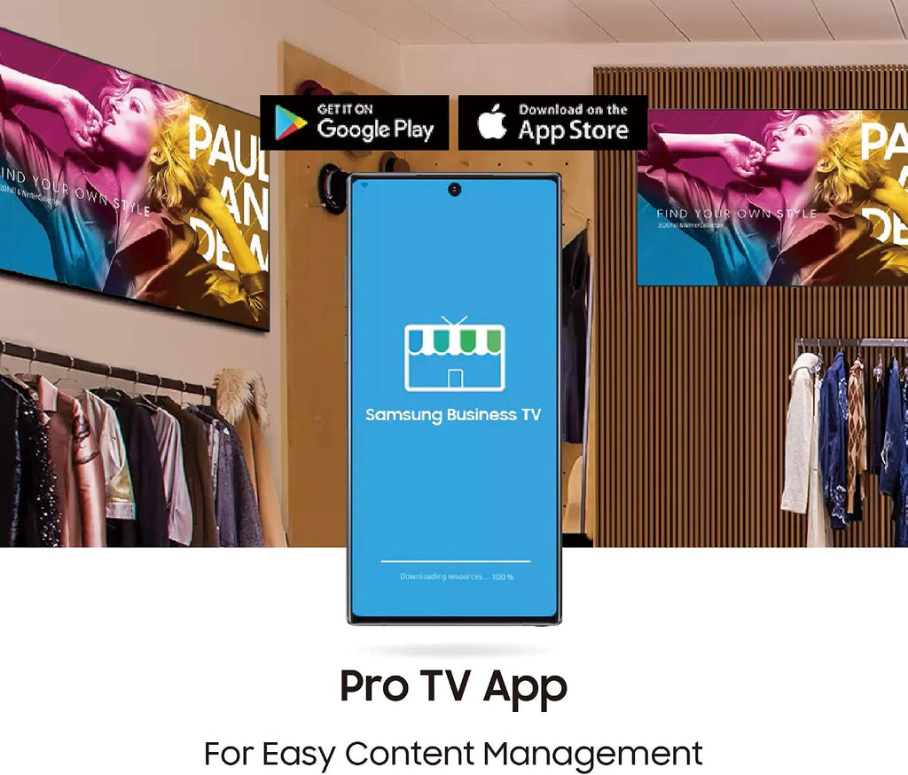 Samsung 50-Inch BE50T-H Pro TV | Commercial | Easy Digital Signage Software | 4K | HDMI | USB | TV Tuner | Speakers | 250 nits,Black