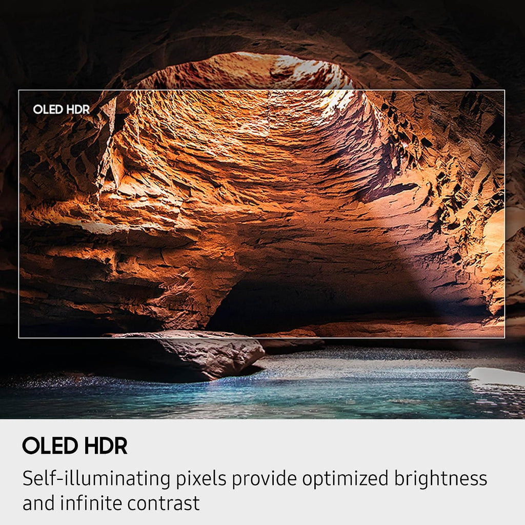 Samsung QN55S85FAFXZA 55 Inch OLED HDR 4K Smart TV with an AudioQuest PQ505NA PowerQuest 505 12 Outlet Surge Protector (2025)