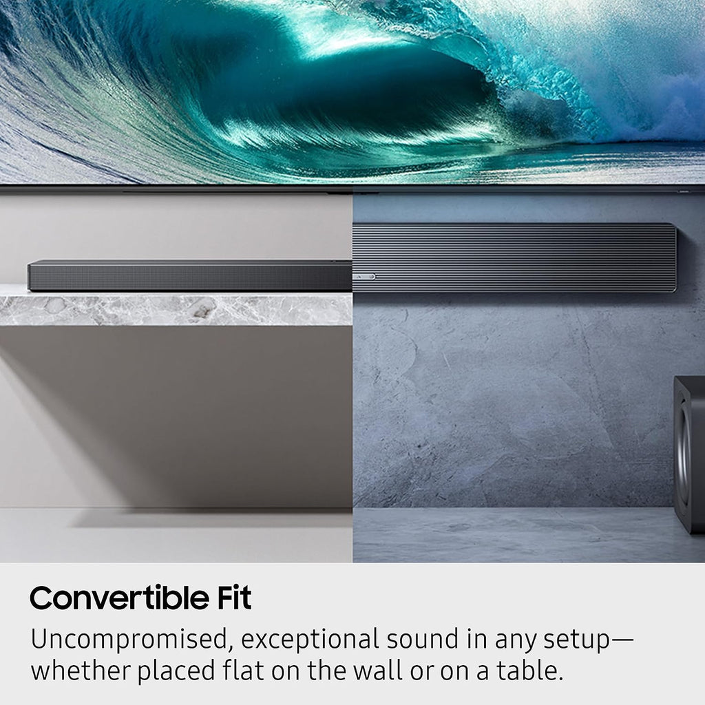 SAMSUNG QN55S85FAFXZA 55 Inch OLED HDR 4K Smart TV with a HW-QS700F 3.1.2 Ch Dolby Atmos Soundbar and Subwoofer (2025)