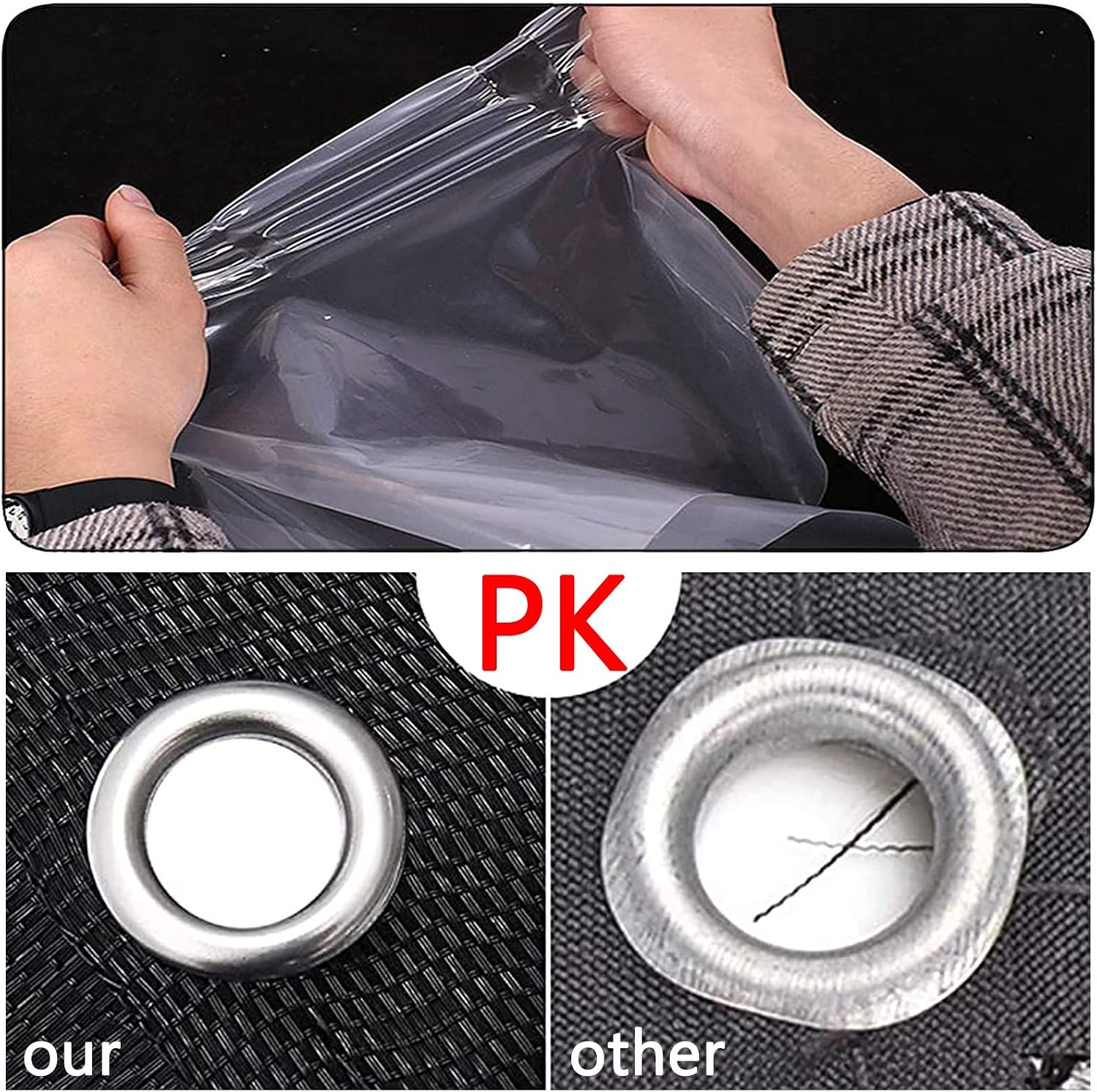 Outdoor Clear Tarp Curtain Anti-Tear Transparent Tarpaulin Waterproof Tarpaulin PVC Side Panels, for Patio Pergola Garden(14' x 20')