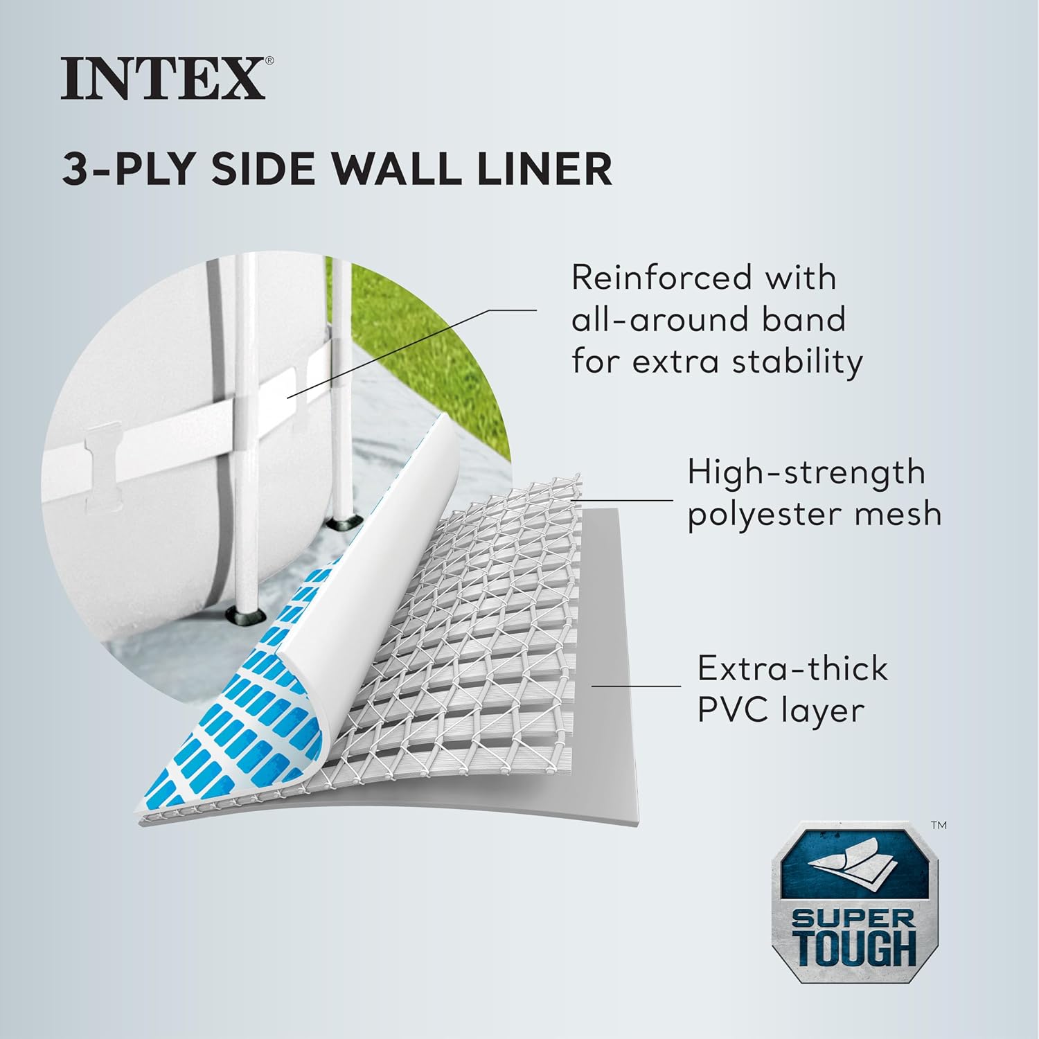 Intex 26723EH 15 Feet by 42 Inches Prism Frame Above Ground Swimming Pool Set with Debris Cover, Ladder, and 120 Volt 1000 GPH Cartridge Filter Pump