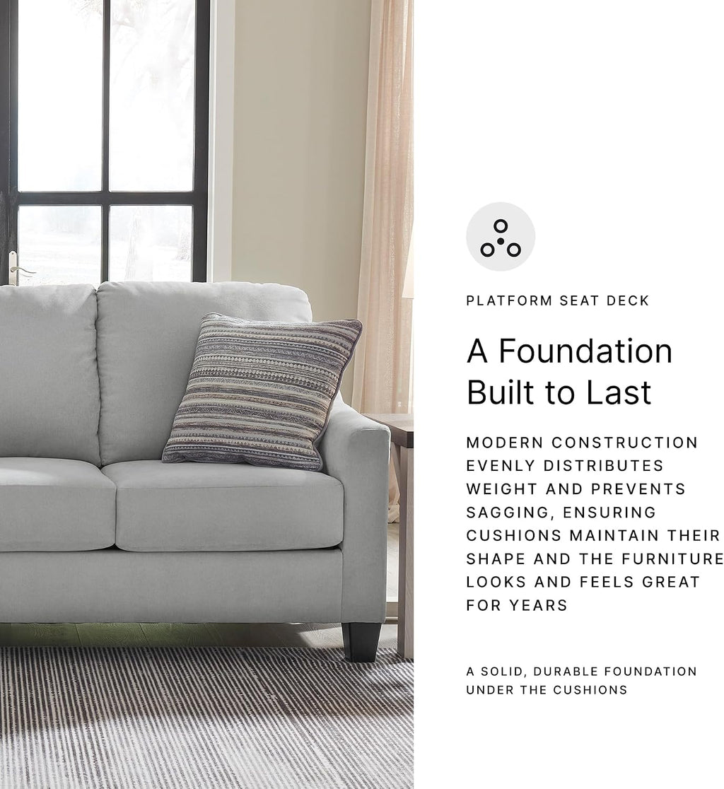 Signature Design by Ashley Adlai Casual Sofa with 2 Toss Pillows, Light Gray