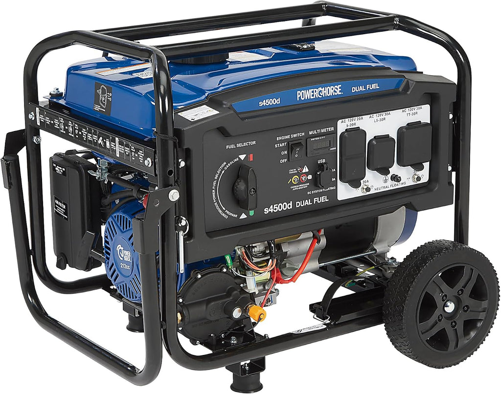 Powerhorse Portable Dual Fuel Generator, 4500 Watts