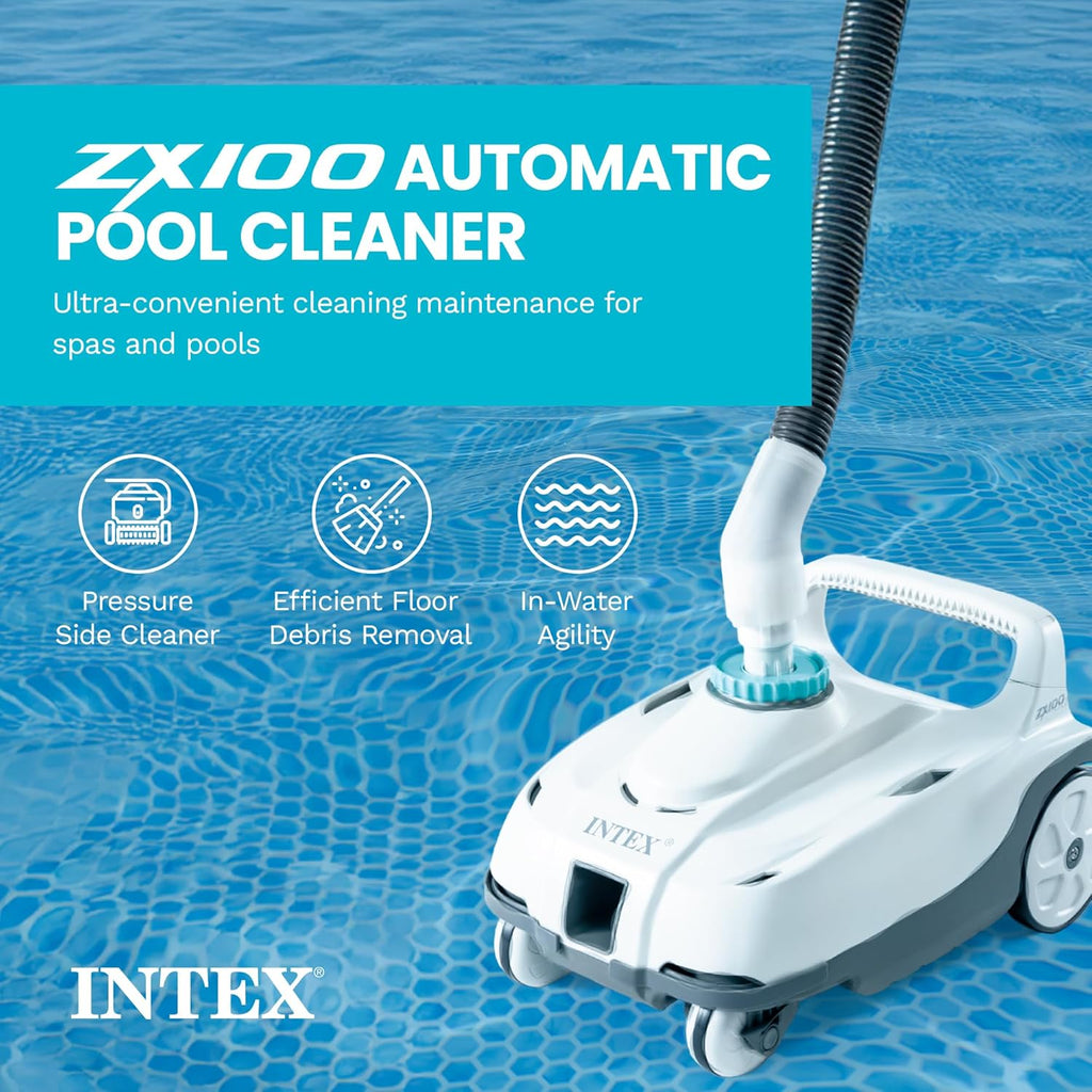 INTEX 26363EH Ultra XTR 24ft x 12ft x 52in Above Ground Swimming Pool Set with Sand Filter Pump and Automatic Pool Floor Cleaner
