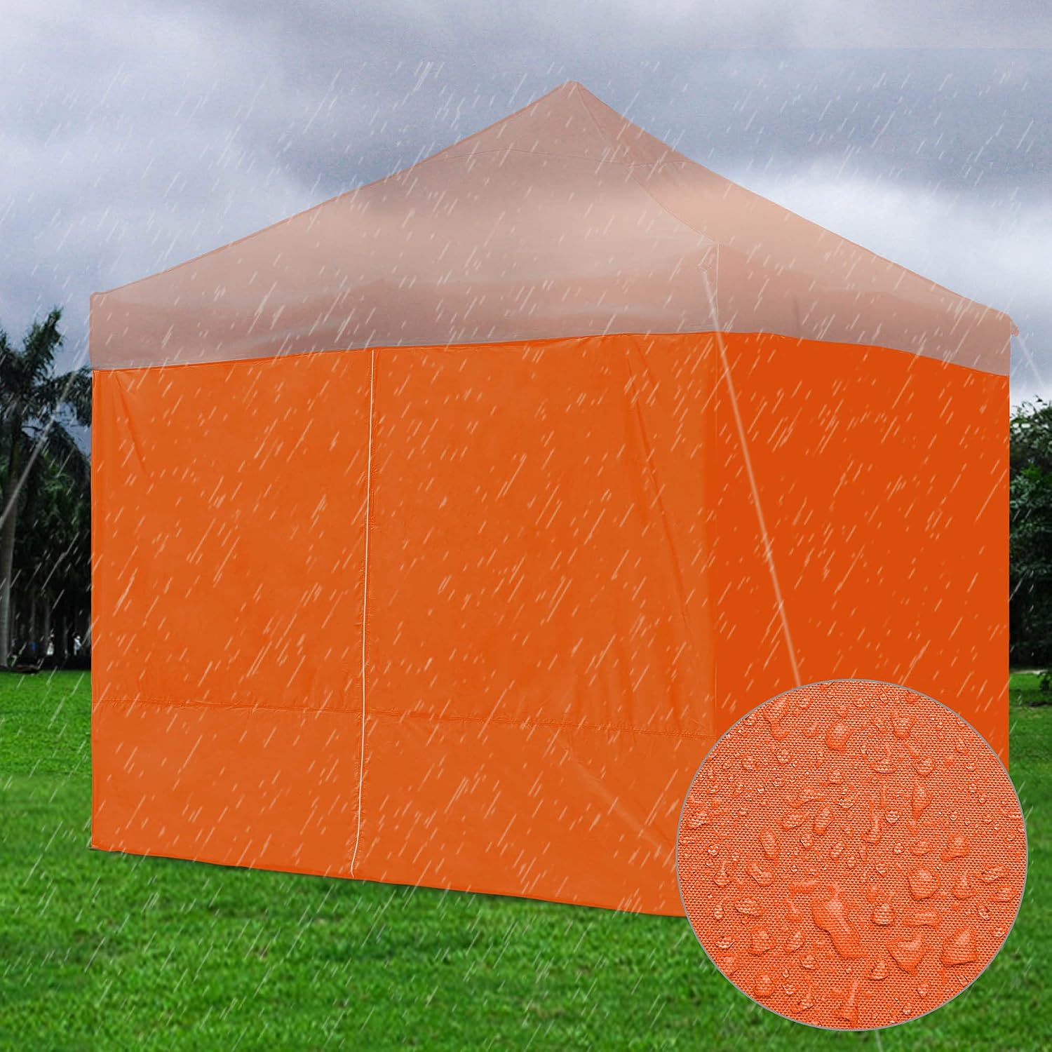 InstaHibit 4 Pack Side Wall for 10x10 Ft EZ Pop Up Canopy Tent UV50+ Zipper 550D (Sidewall Only)