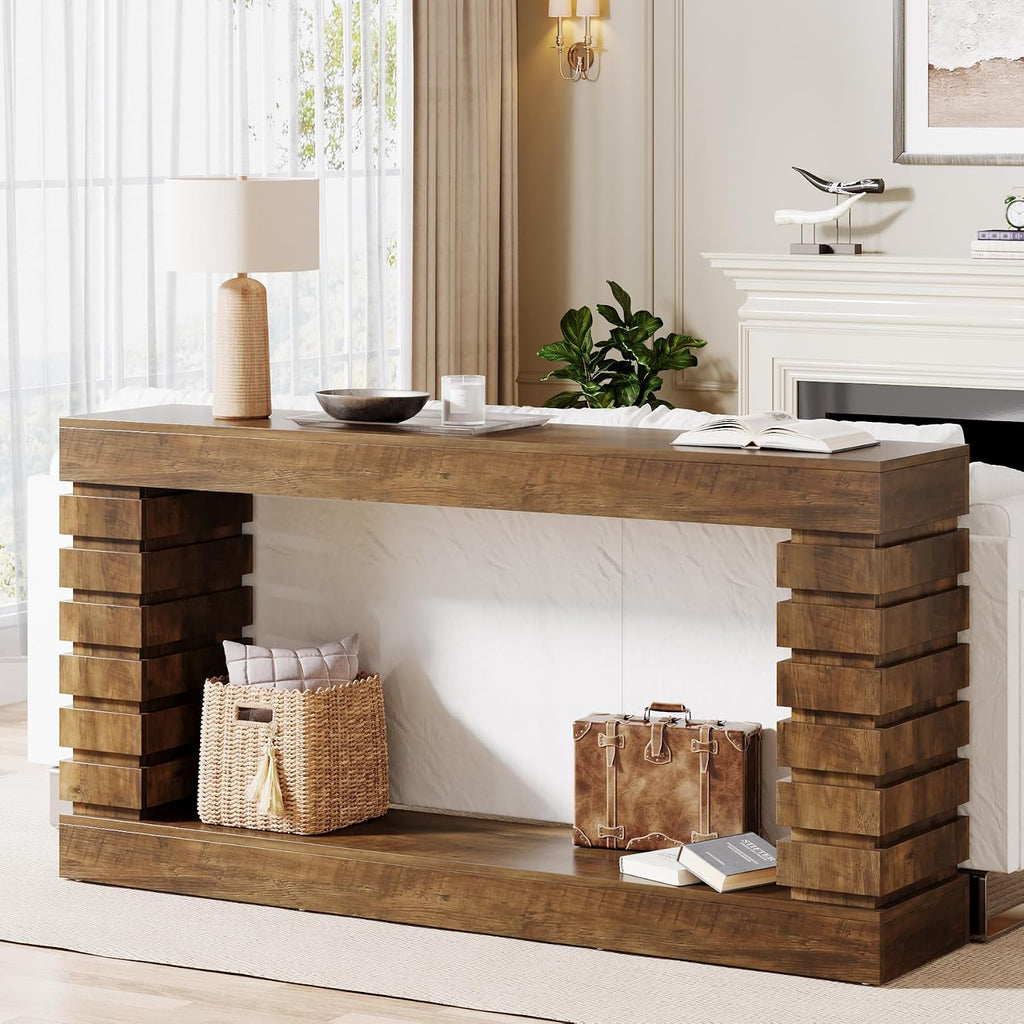 Tribesigns 70.8-Inch Long Console Table, Wood Entryway Table with Storage, Narrow Sofa Table Couch Table for Living Room Entryway Hallway | with Storage, Narrow, Couch Table, for Living Room, Entryway, Hallway