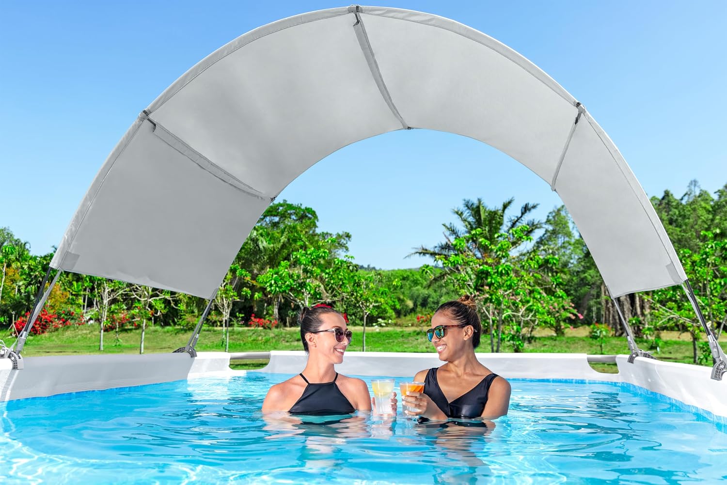 Bestway | Flowclear Pool Canopy, UPF 40+ Sun Protection, Above Ground Pools Accessories