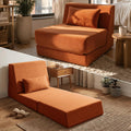 Fold Out Chair Bed, Folding Sofa Bed with High-Density Support Foam, Portable 3 in 1 Convertible Chair Bed Sleeper for Adults, Versatile Floor Couch for Living Room Bedroom, Brown | Washable Cover, With pillow, Foldable Bed Chair