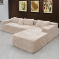 Sectional couches for Living Room Corduroy Couch, 104' Cloud Sectional Couch with L-Shape Chaise, Modern Modular Sofa, Deep Seat Comfort, No Assembly Required(Plush Corduroy, Right Facing Chaise)