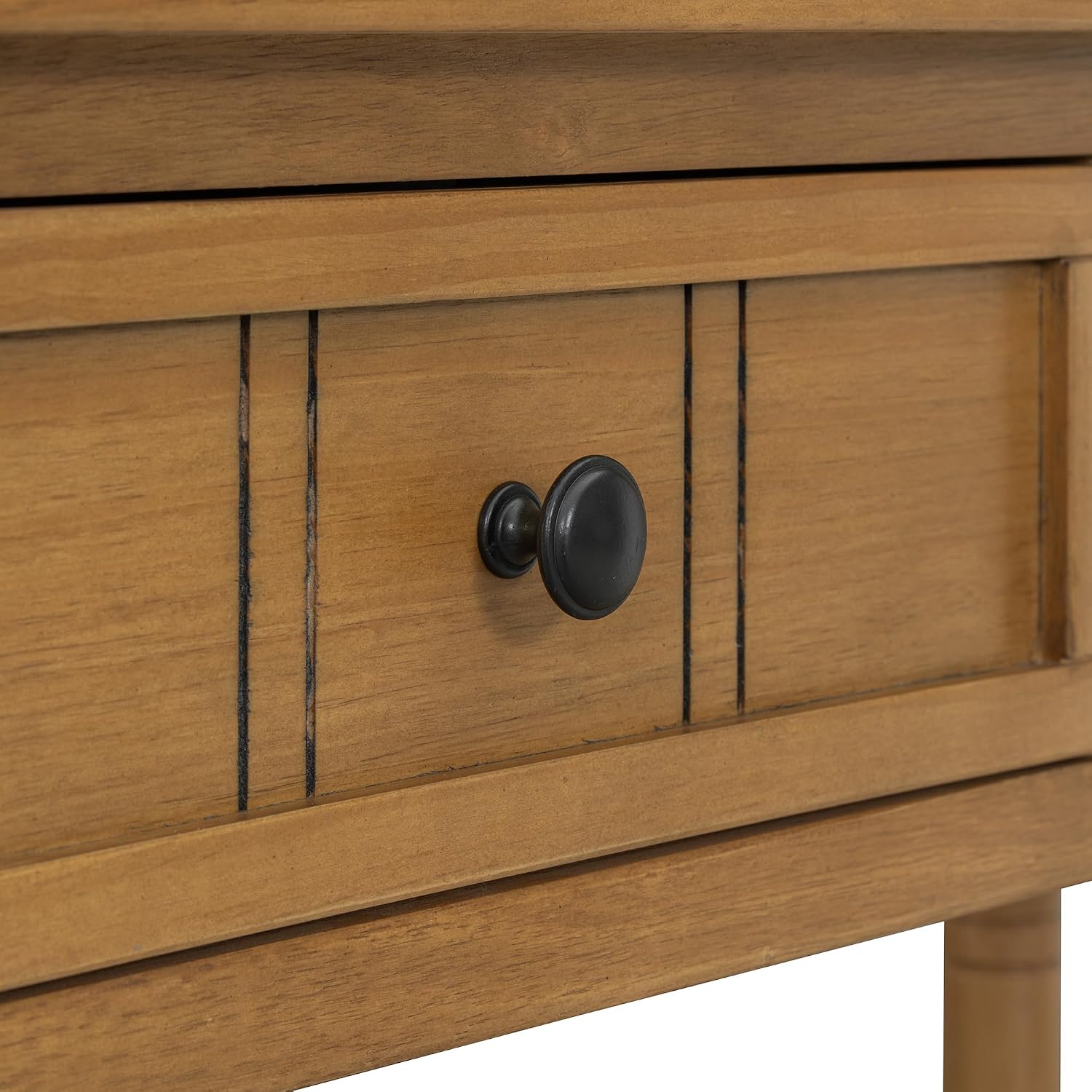 Knocbel Antique Entry Console Table with 2 Drawers & Bottom Open Shelf, Wood Sofa Tables for Entryway Hallway Living Room, 35.34' W x 13.8' D x 30.25' H, Natural