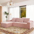 Sectional couches for Living Room Corduroy Couch, 104' Cloud Sectional Couch with L-Shape Chaise, Modern Modular Sofa, Deep Seat Comfort, No Assembly Required(Plush Corduroy, Left Facing Chaise)