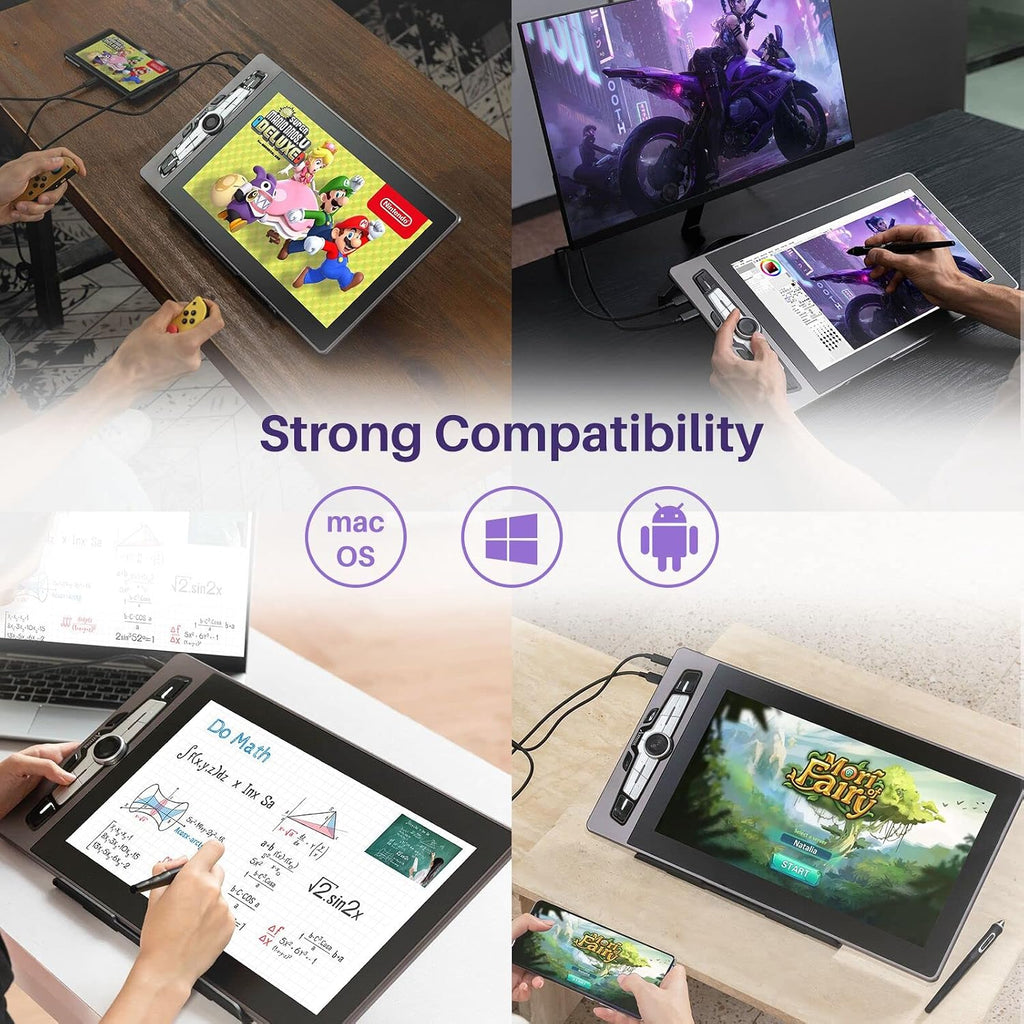 Artisul SP1603 15.6 Inch Graphics Drawing Tablet with Screen Full-Laminated Drawing Pen Display Drawing Monitor Compatible with Windows, macOS, and Android (8192 Pressure Sensitivity, 128% sRGB)