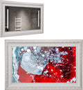 Soulaca 22' Smart Mirror TV Waterproof Ivory Frame with webOS & Built-in Voice Control Magic Mirror Display WiFi Bluetooth ATSC Tuner for Bathroom Fireplace & Luxury Wall Décor