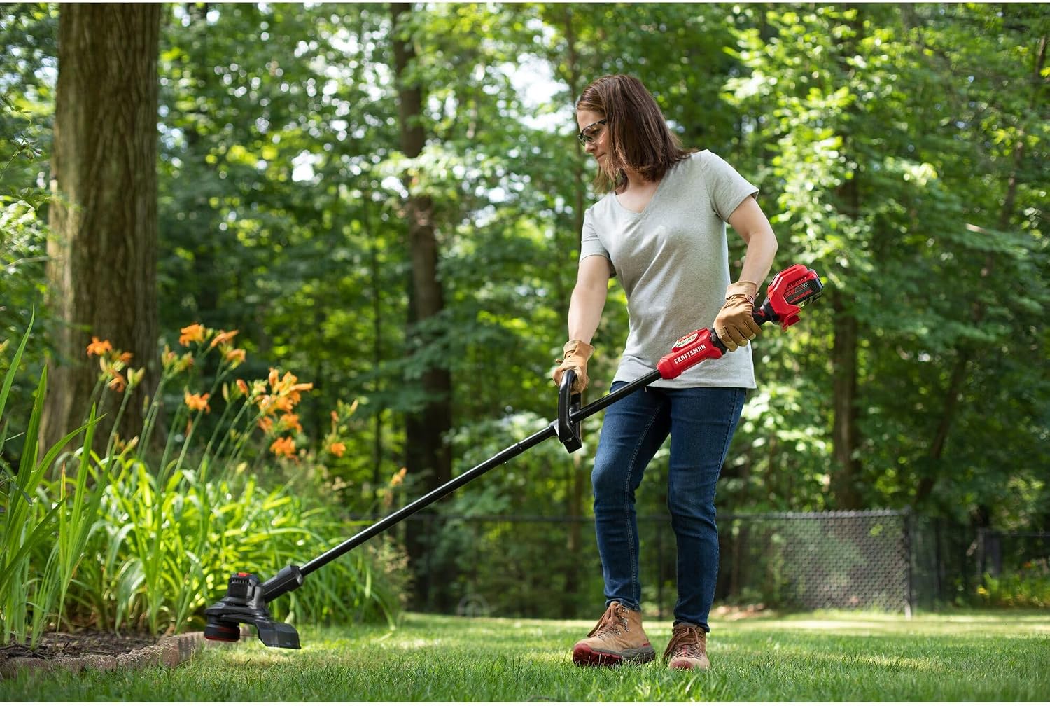 CRAFTSMAN V20 RP Cordless String Trimmer and Lawn Edger Kit, Weed Wacker, Extended Run Time, Brushless High-Output Motor, 13 Inch Deck, 5.0Ah Battery & Charger Included (CMCST930P1)
