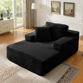68.5' Oversized Chaise Lounge Chair Indoor, Boneless Sleeper Sofa Bed with Pillows, Deep Seat Sleeper Couch Reading Chairs, Cloud Sofas Couches for Living Room, No Assembly Required
