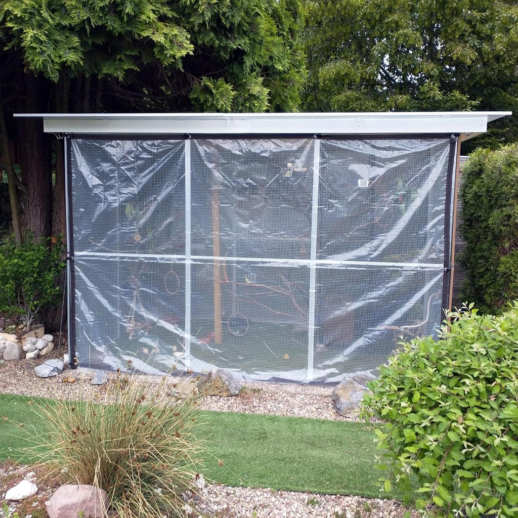 Transparent Tarpaulin with Eyelet, Clear Waterproof Side Panels with Grommets, Outdoor Transparent Tarpaulin Curtain for Patio, Pergola, Porch, Gazebos, Plant HSYFdy (Size : 7x8ft(2.2x2.5m))