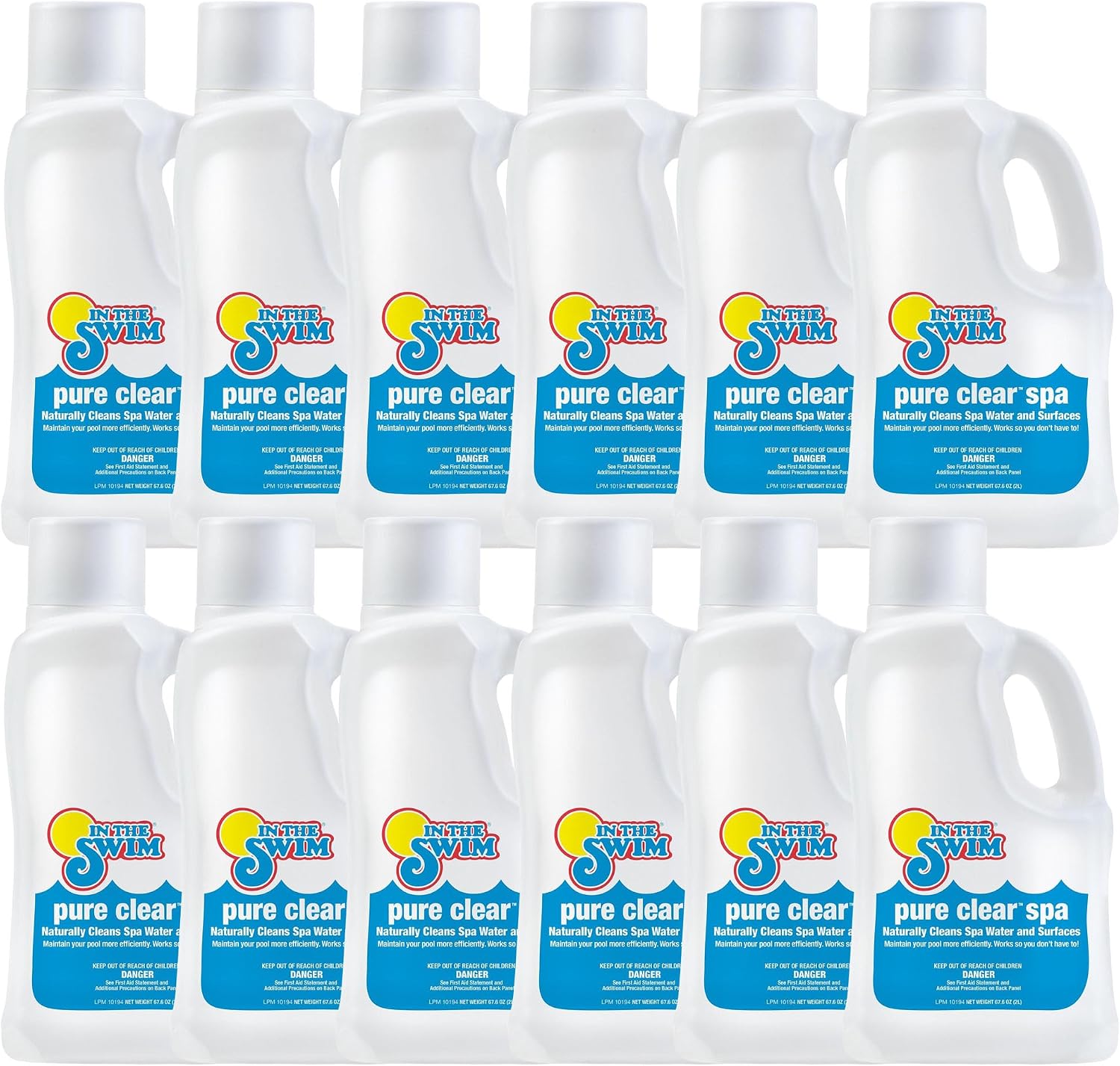 In The Swim - Pure Clear Spa - Clears Water & Eliminates Odors - 2 Liters - 12 Pack