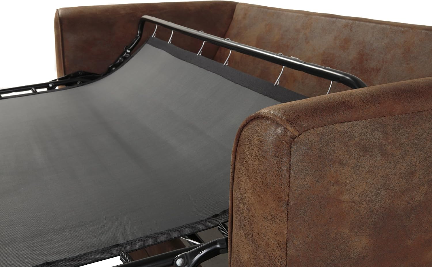 American Furniture Classics 77' Microfiber Palomino Sleeper Sofa in Brown