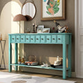 Merax Vintage Entryway Table 60 inch, Long Console Table with Drawers and Shelf for Entryway Easy Assembly Narrow Hallway Table
