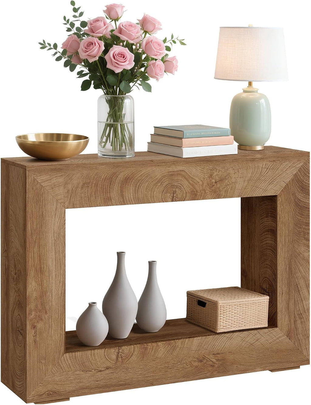 47 in Farmhouse Entryway Table, Farmhouse Console Table, Storage Rustic Sofa Tables for Hallway, Foyer, Living Room, Bedroom
