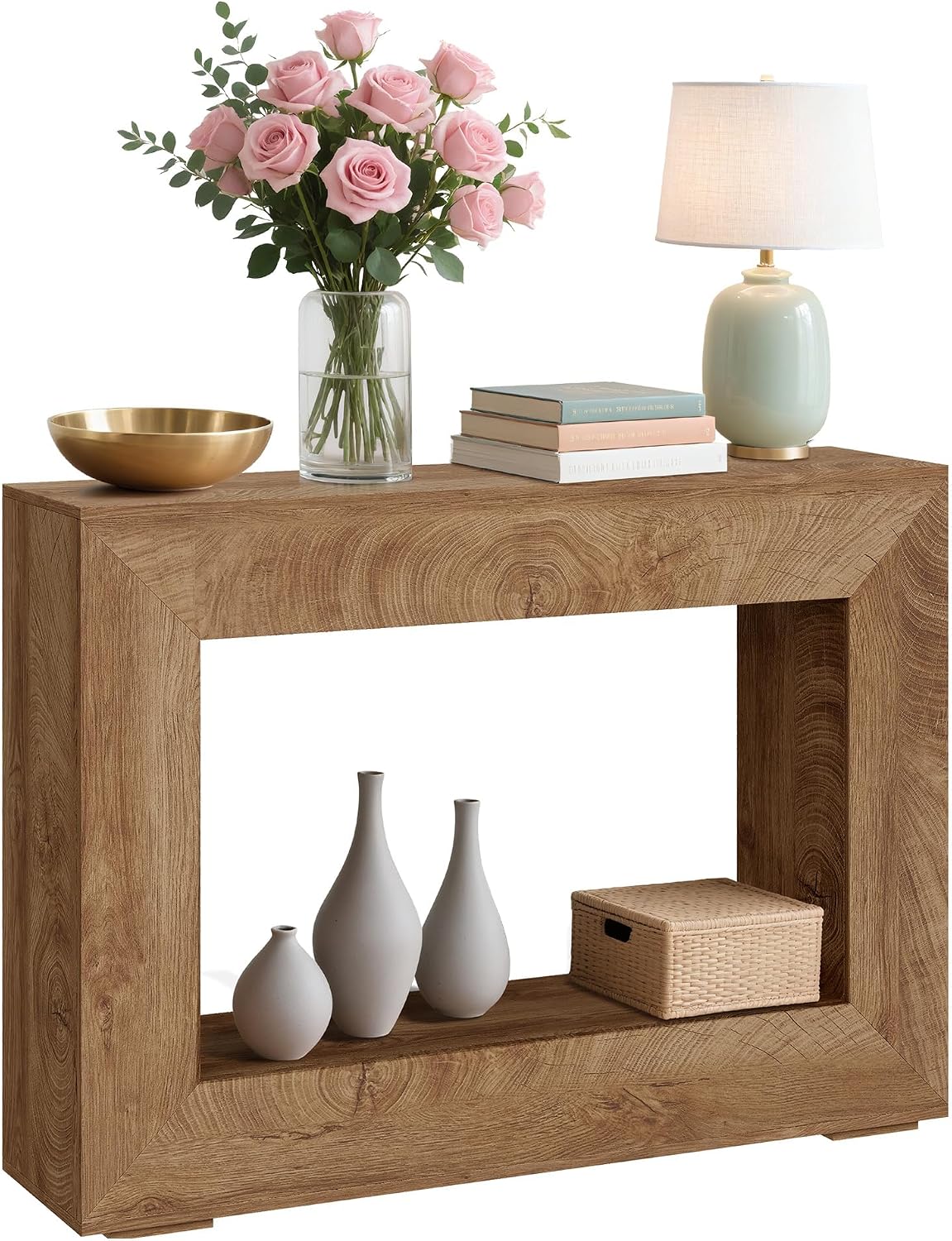 47 in Farmhouse Entryway Table, Farmhouse Console Table, Storage Rustic Sofa Tables for Hallway, Foyer, Living Room, Bedroom