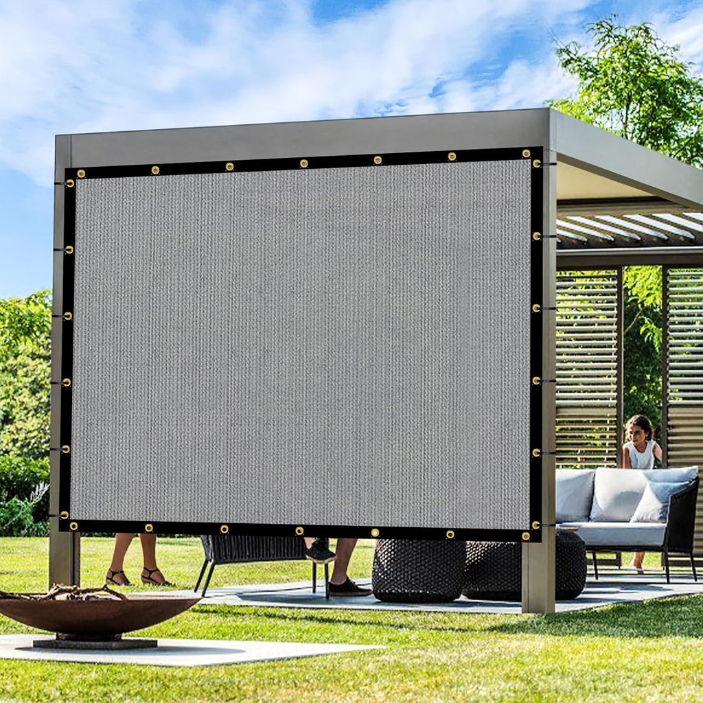 Artpuch Outdoor Pergola Shade Cover 14x20 FT Sun Shade Cloth with Grommets Light Grey Commercial Grade Patio Privacy Screen Shade Canopy (Customized Available) GN09