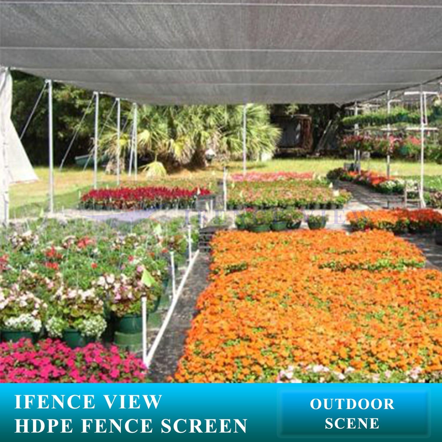 Ifenceview 14' x 20' Black Fence Privacy Screen Fence Cover Panels Mesh Net for Construction Site Yard Driveway Garden Pergolas Gazebos Railing Canopy Awning 165 GSM