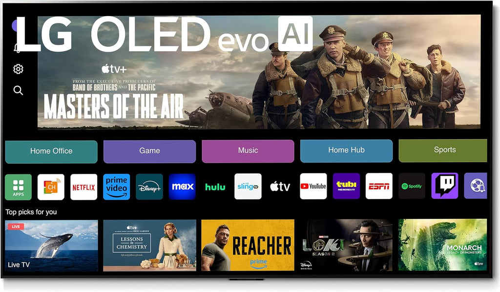 LG (Refurbished 83-Inch Class OLED evo G4 Series Smart TV 4K Processor Flat Screen with Magic Remote AI-Powered with Alexa Built-in (OLED83G4WUA, 2024) (Renewed)