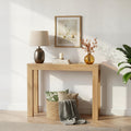 Plank+Beam Modern Solid Wood Console Table, 46 Inch, Sofa Table, Narrow Entryway Table for Hallway, Behind The Couch, Living Room, Foyer, Easy Assembly, Blonde