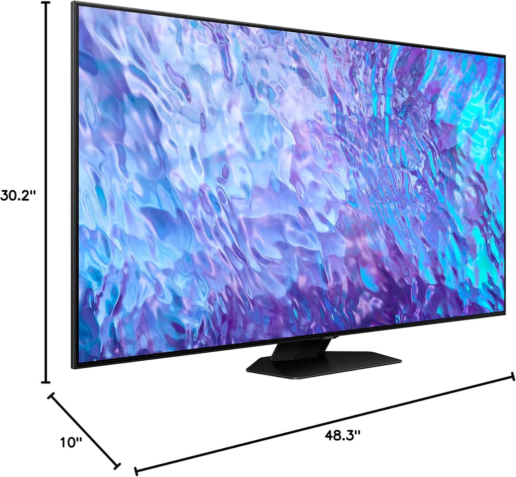 SAMSUNG 55-Inch 4K QLED Smart TV QN55Q80CAFXZA - Titan Black (Renewed)