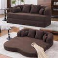 70' Convertible Sofa Bed, 2-in-1 Boneless Sleeper Sofa, Soft Chenille Folding Sofa Loveseat with 4 Pillows, Love Seat Small Couch for Small Spaces, Living Room, Bedroom, No Assembly
