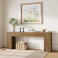 Epecoya Extra Long Sofa Console Table for Entryway Living Room, 79-Inch Farmhouse Wood Behind Couch Table, Rectangular Accent Console with Wooden Double Base for Hallway Foyer Entrance, Natural Oak
