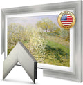 Frame My TV Deco TV Frames - Brushed Stainless Smart Frame Compatible ONLY with Samsung The Frame TV and Pro (43', Fits 2021-2025)