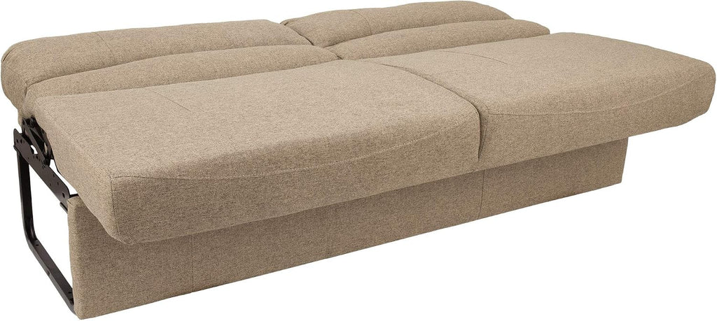 RecPro Charles RV 62' Jackknife Sofa | Love Seat | Sleeper Sofa | RV Furniture | RV Couches | Cloth (Oatmeal)