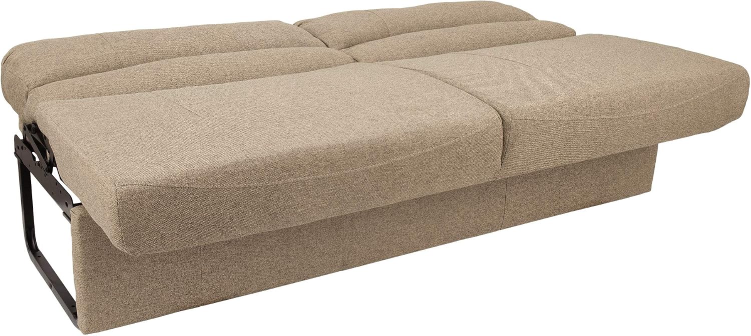 RecPro Charles RV 62' Jackknife Sofa | Love Seat | Sleeper Sofa | RV Furniture | RV Couches | Cloth (Oatmeal)