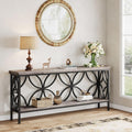 Tribesigns 70.9-Inch Narrow Sofa Table, 2-Tier Industrial Console Table Behind Couch, Long Entry Tables with Storage for Entryway, Living Room, Foyer, Hallway, Grey