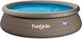 Funsicle Quickset 12ft x 36in Round Inflatable Above Ground Swimming Pool with Filter Pump – Easy Setup with Top Ring Design