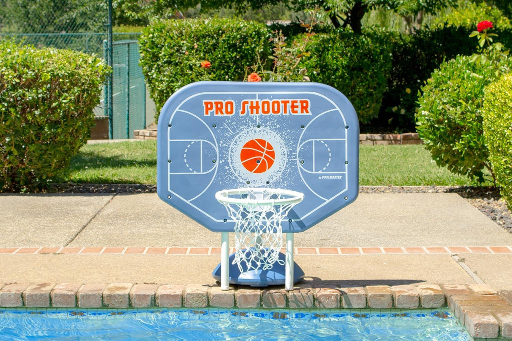 Poolmaster Pro Shooter Poolside Basketball Hoop Set for Swimming Pool Games