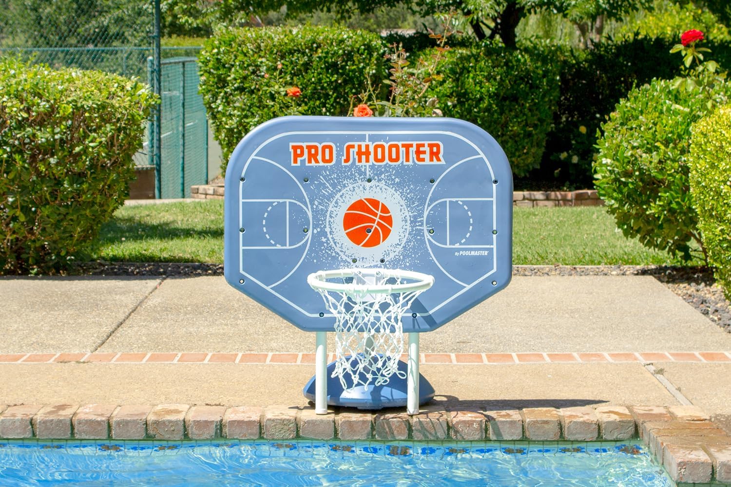 Poolmaster Pro Shooter Poolside Basketball Hoop Set for Swimming Pool Games