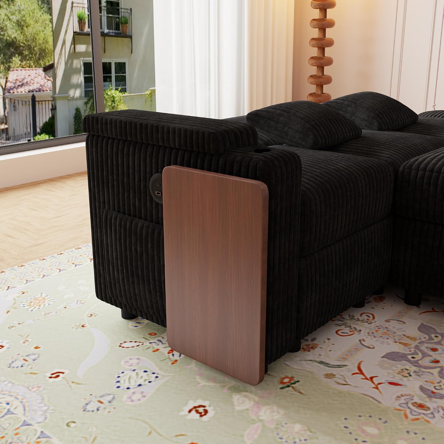 Oversized Modular Sectional Sleeper Sofas with Pull Out Bed, Comfy Cloud Sectional Couches with Storage, Convertible L Shaped, U Shaped, V Shaped Corner Couch That Turns Into Bed for Living Room