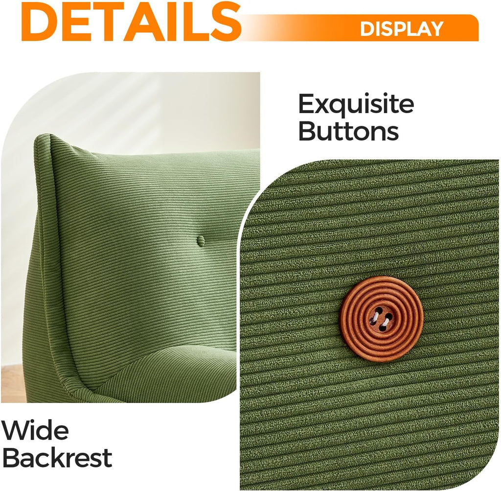Bean Bag Chairs for Adults Giant BeanBag Chair Sofa Memory Foam Bean Bag Chair Couch with Ergonomic Design for Adults and Kids Home Living Room Bedroom Office Home Gaming Salon(Dark Green)