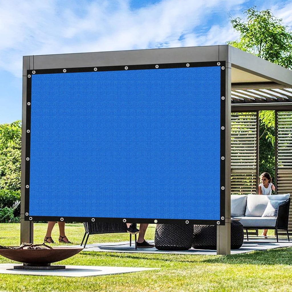 Artpuch Outdoor Pergola Shade Cover 14x20 FT Sun Shade Cloth with Grommets Blue Commercial Grade Patio Privacy Screen Shade Canopy (Customized Available) GN02