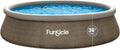 Funsicle Quickset Designer 14' x 36' Round Above Ground Swimming Pool, with FiltraBoost 800 GPH Filter Pump, Ladder, Type D Filter Cartridge & Repair Patch, Triple Basketweave